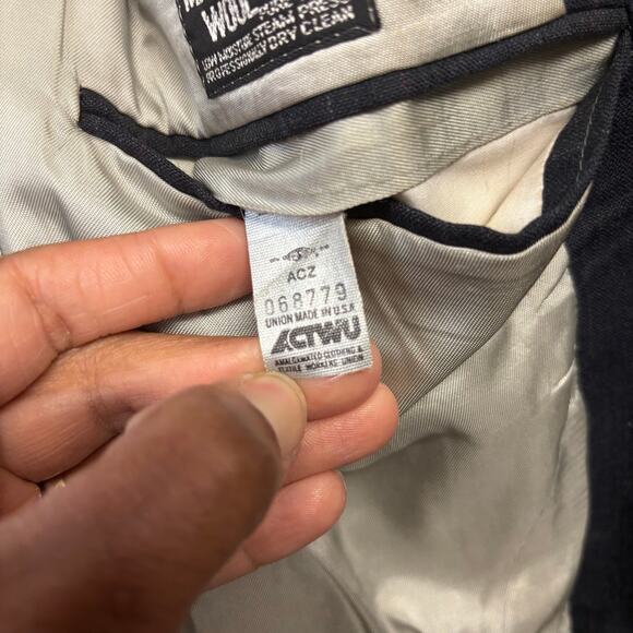 Man in Wool Blazer Union Made in USA Pinstripe Preppy Academia Professor Office - Picture 6 of 11